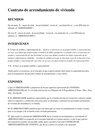 contrato arrendamiento vivienda